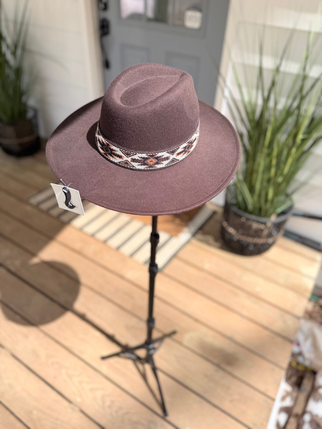 Brown Aztec Cowgirl Hat