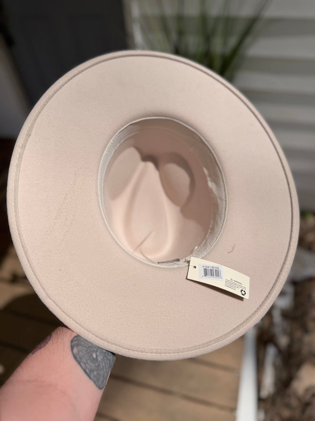 Cream Feather and Turquoise Cowgirl Hat