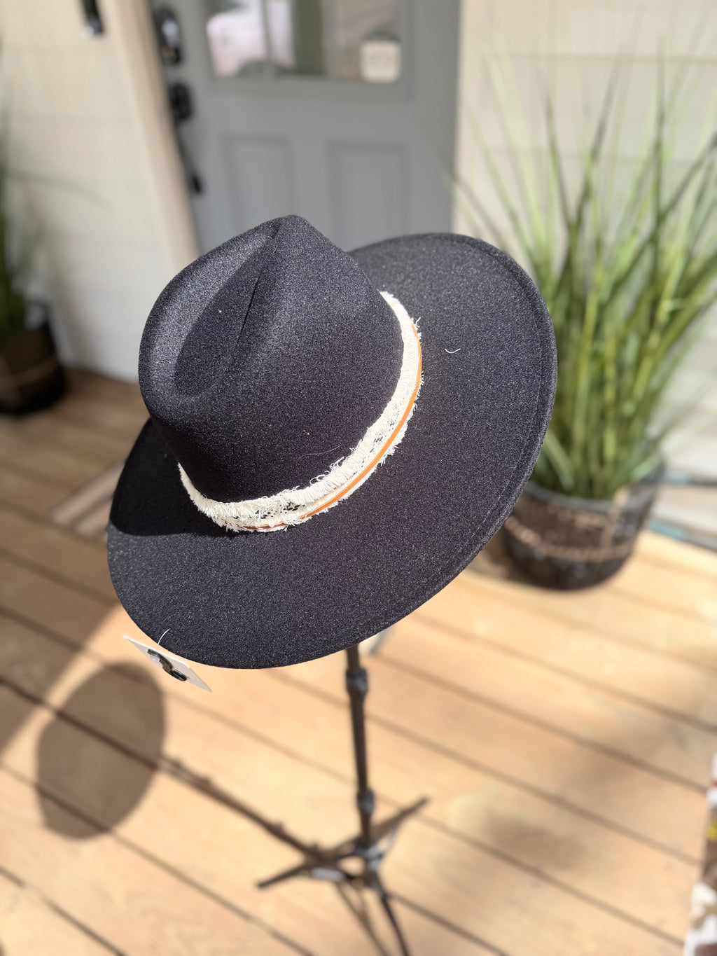 Black Feather and Turquoise Cowgirl Hat