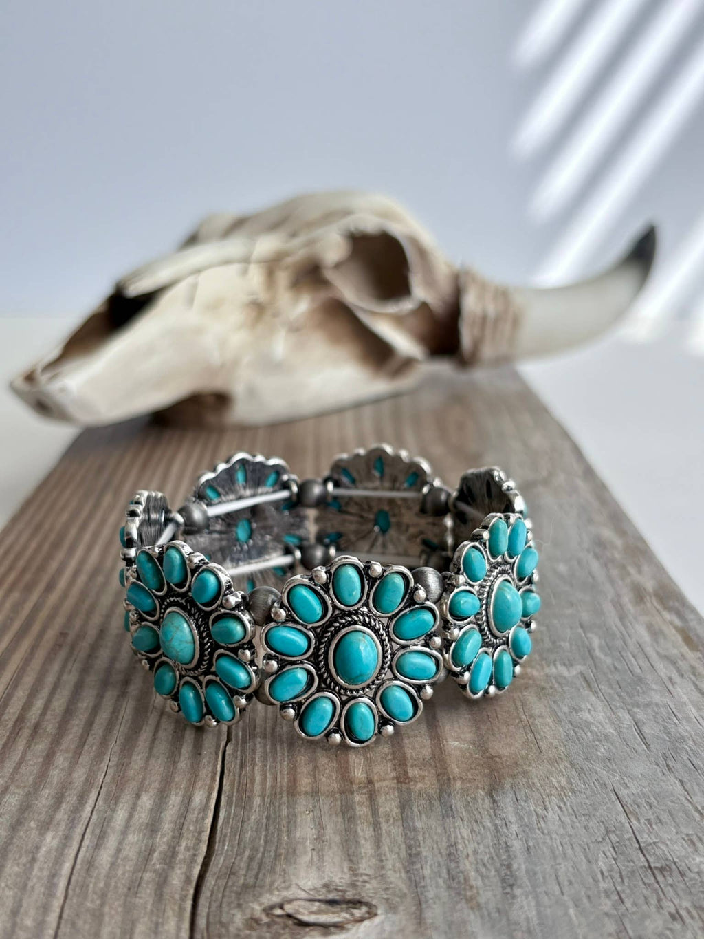 Western Concho Stone Stretch Bracelet