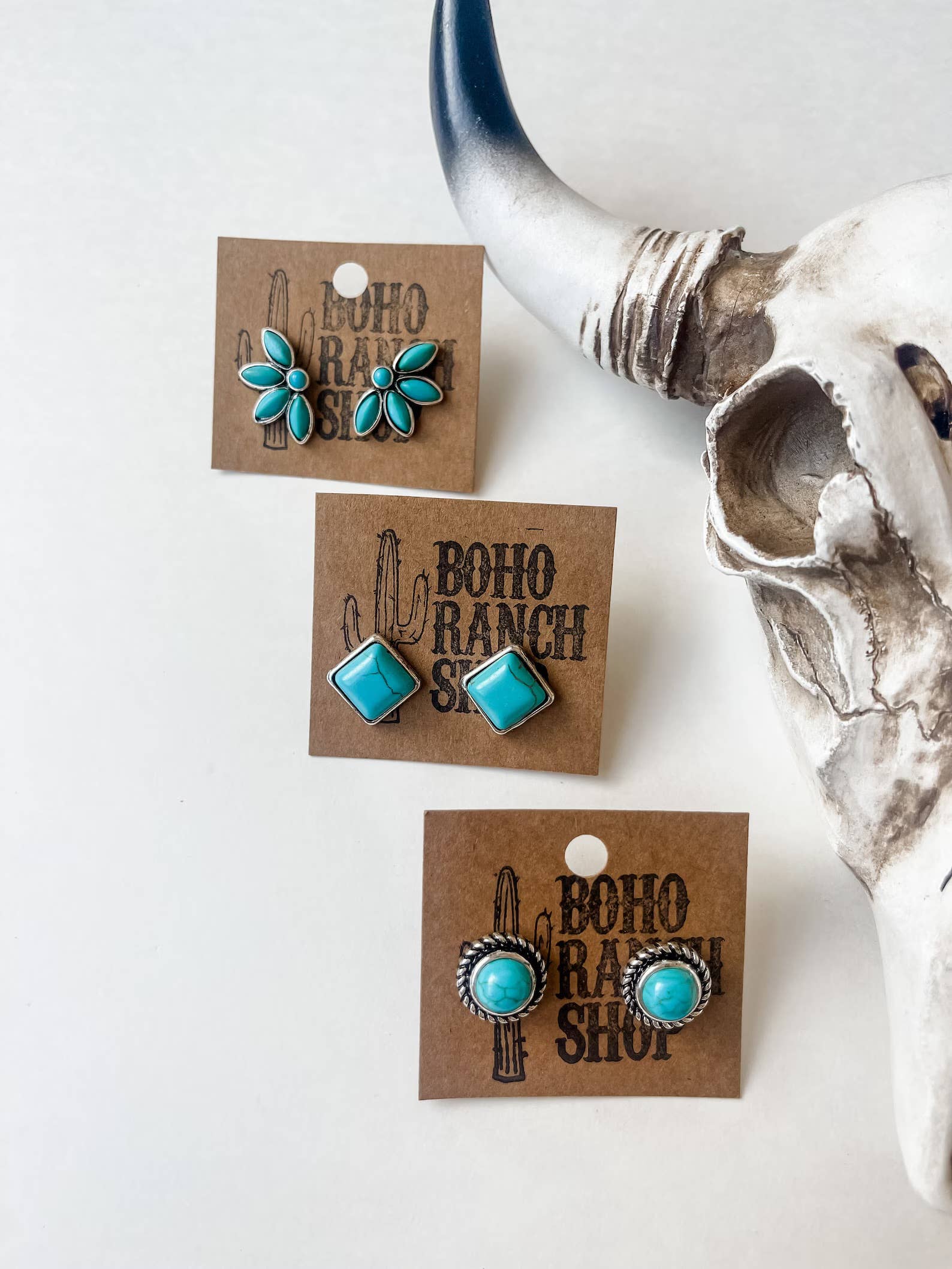 Western Turquoise Stud Earrings