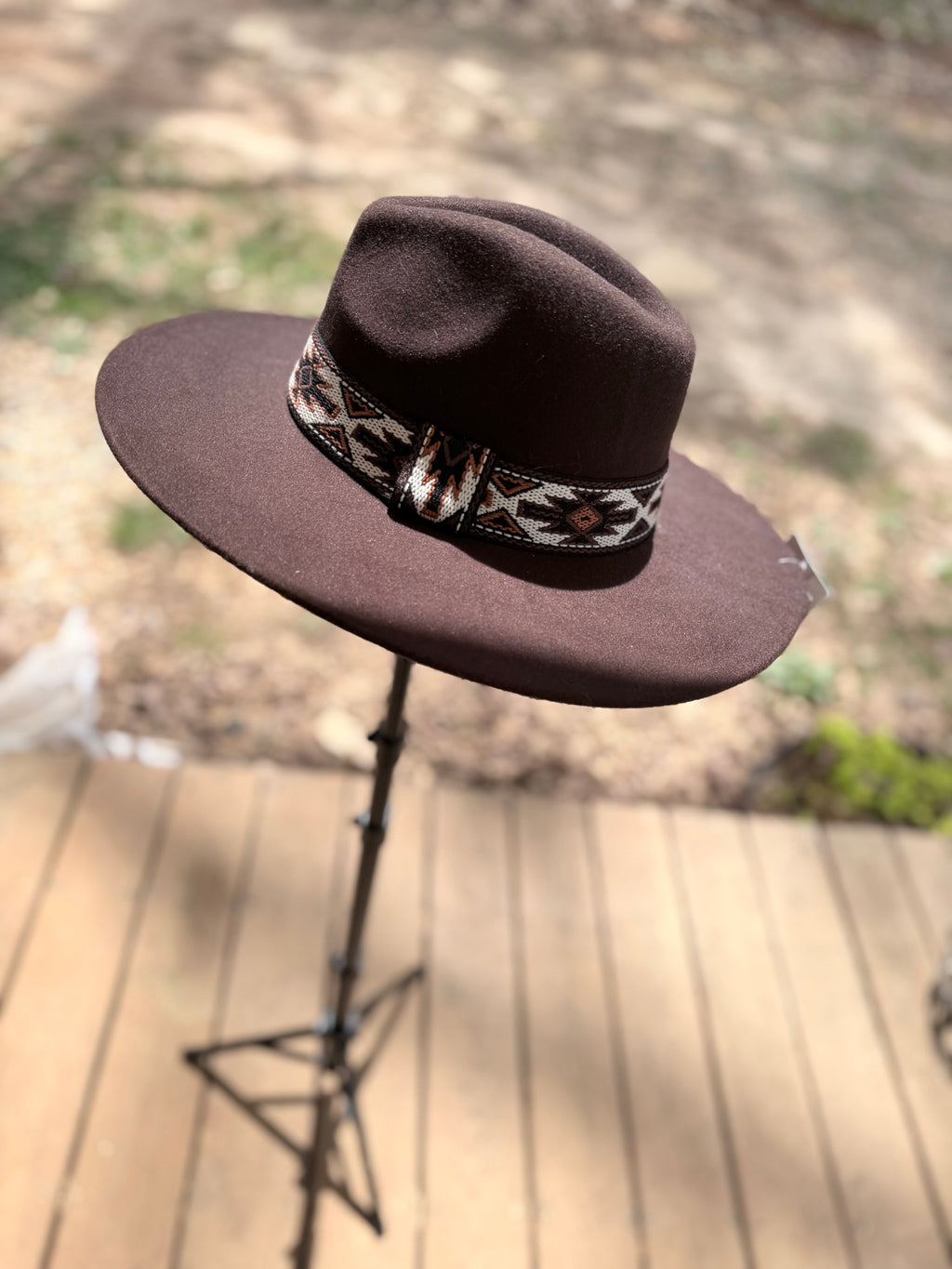 Brown Aztec Cowgirl Hat