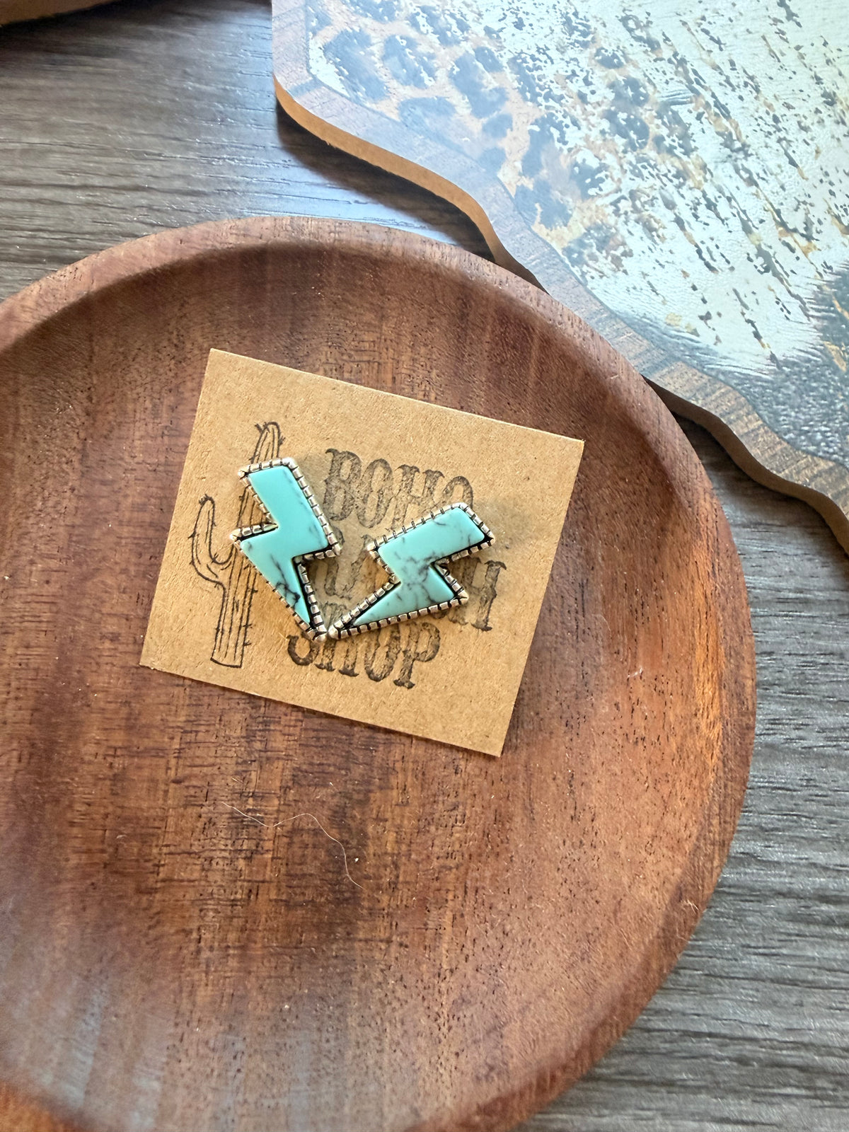 Western Lightning Bolt Thunder Earrings