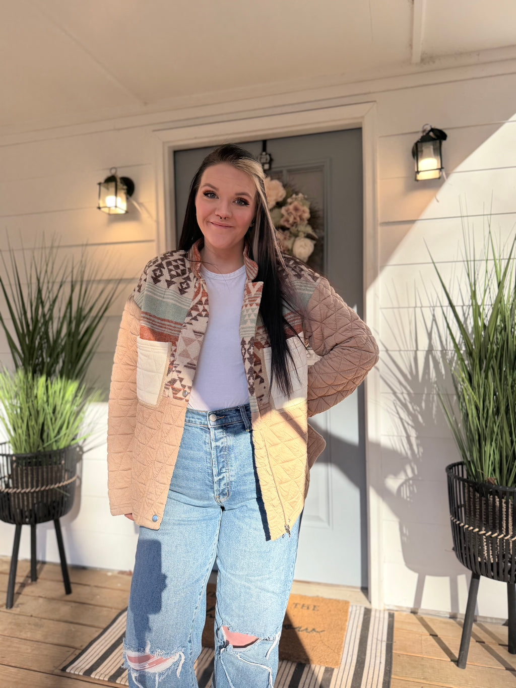 Quilted Patchwork Western Fashion Jacket