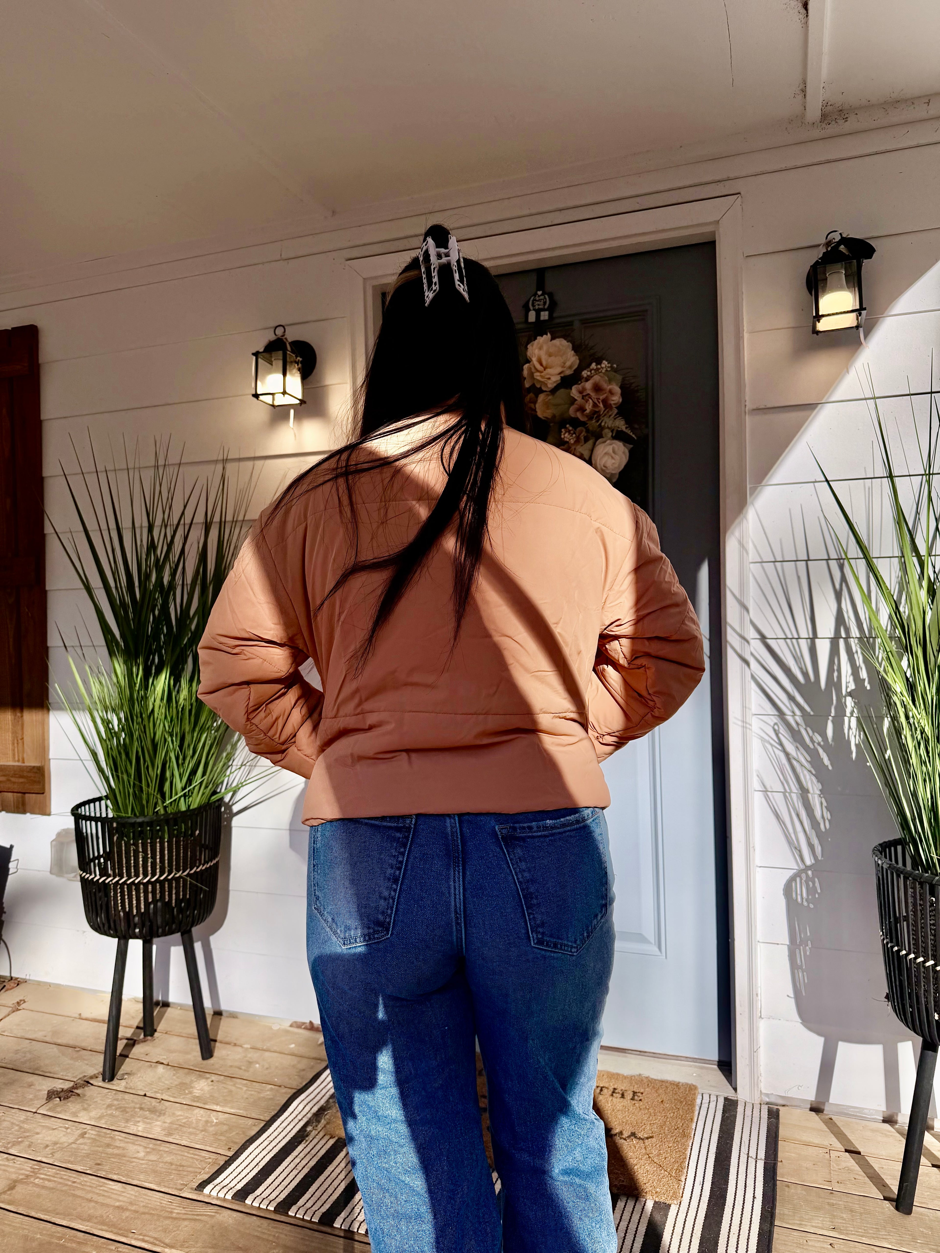 Stay Warm Zip Up Pocketed Puffer Jacket