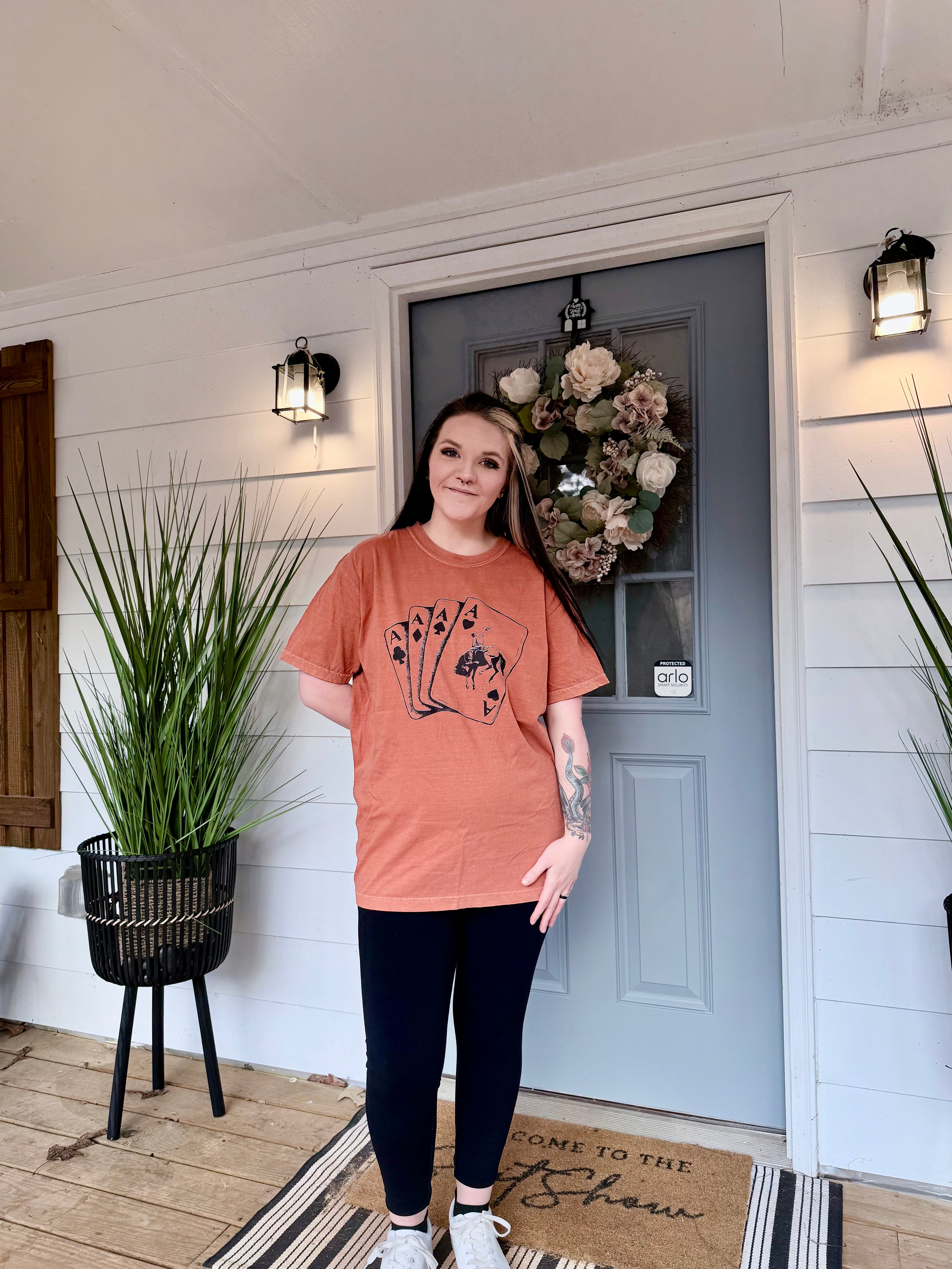 Western Playing Card Comfort Color Tee