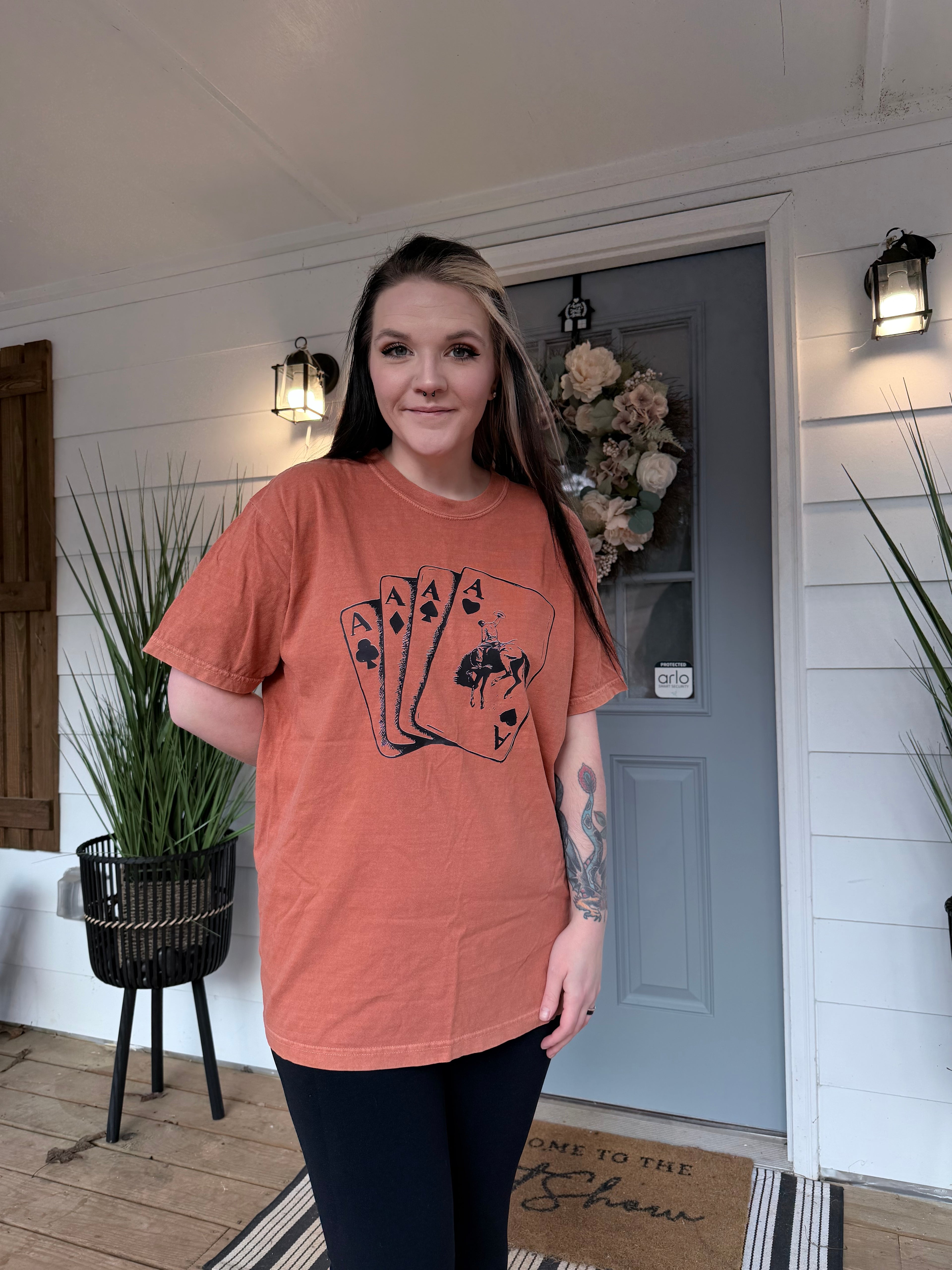 Western Playing Card Comfort Color Tee