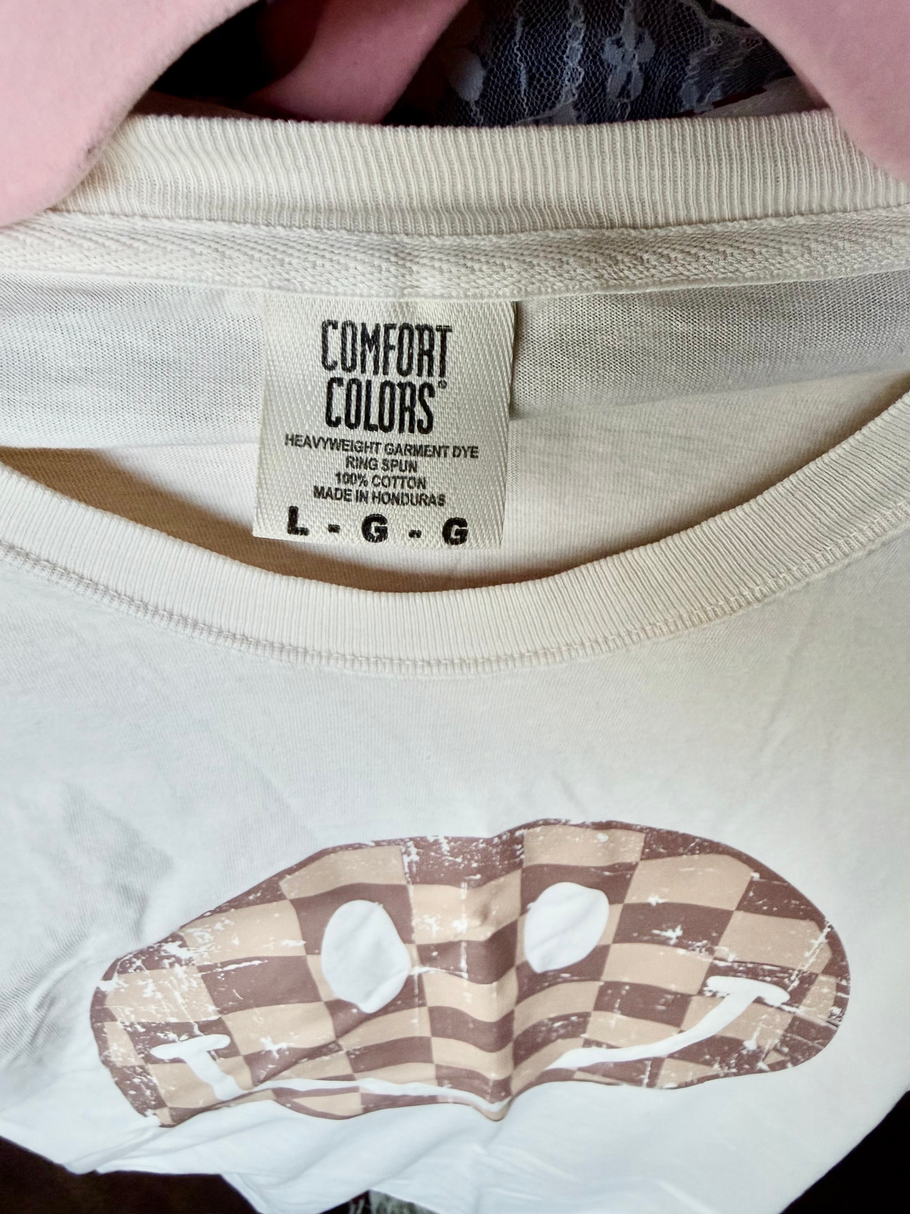 Checkered Smile Comfort Color Tee