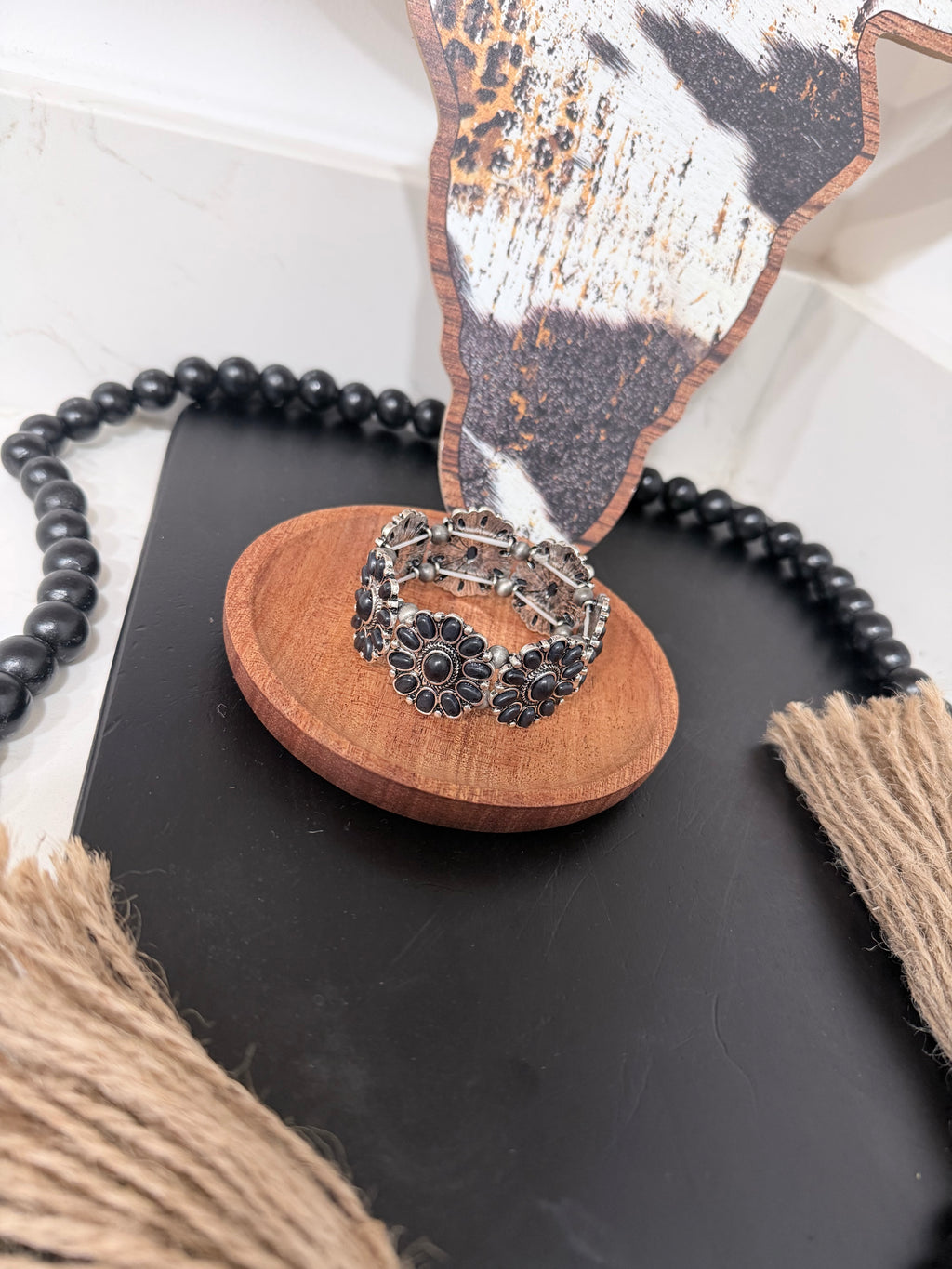 Western Concho Stone Stretch Bracelet