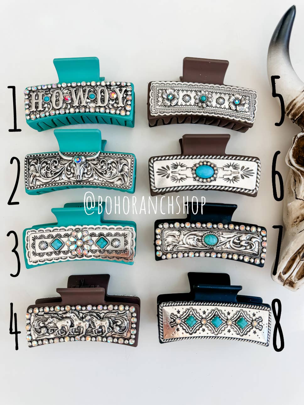 Large Western Hair Clip Claw