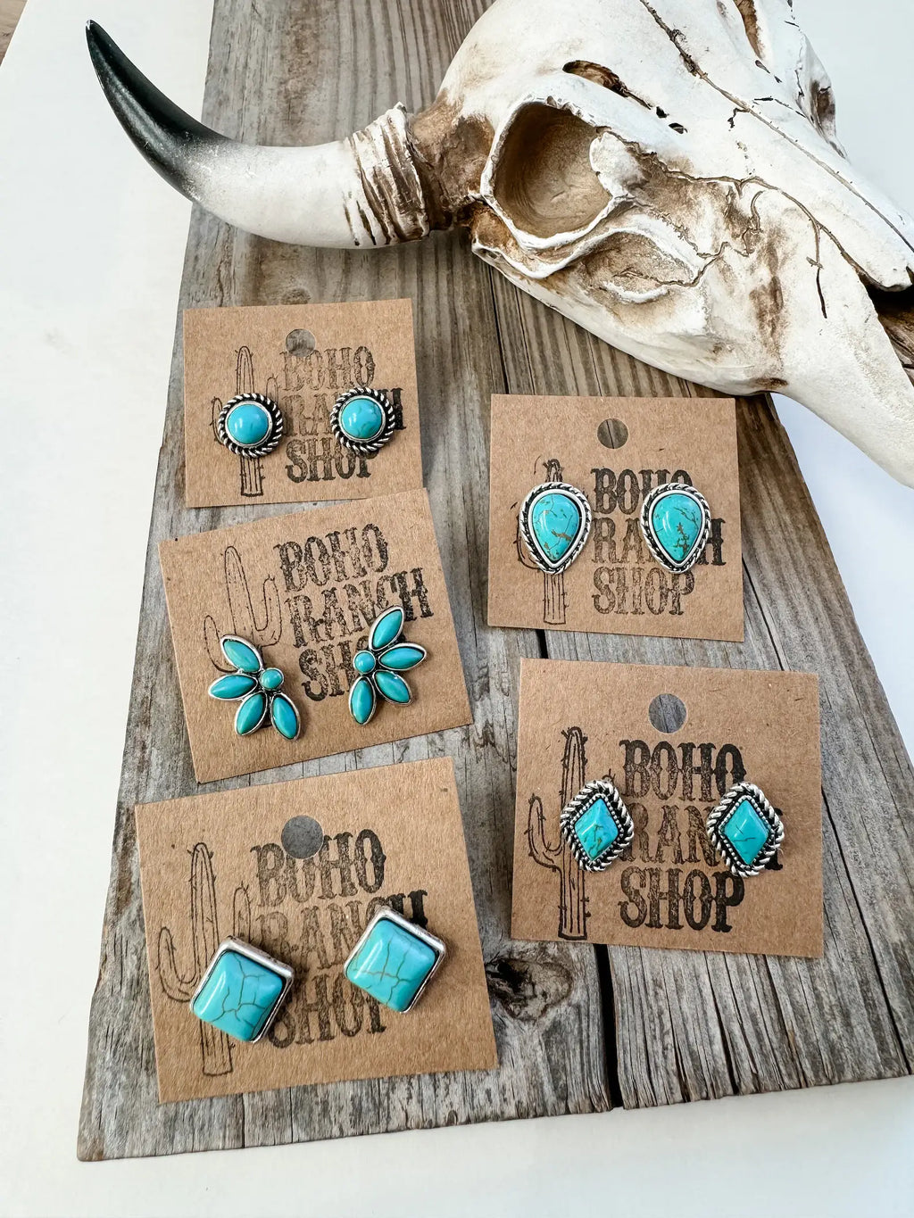 Western Turquoise Stud Earrings