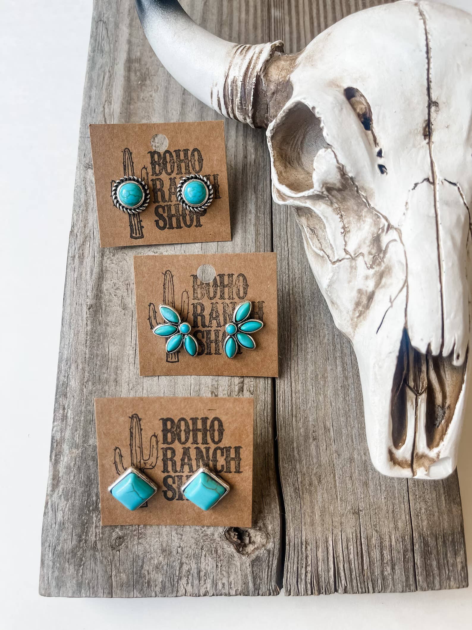 Western Turquoise Stud Earrings