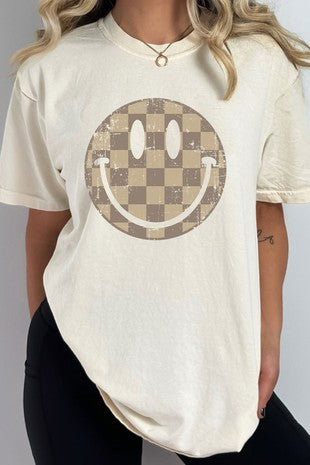 Checkered Smile Comfort Color Tee
