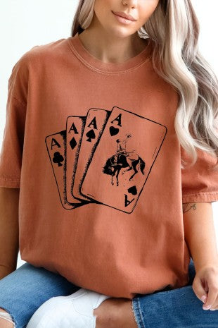 Western Playing Card Comfort Color Tee